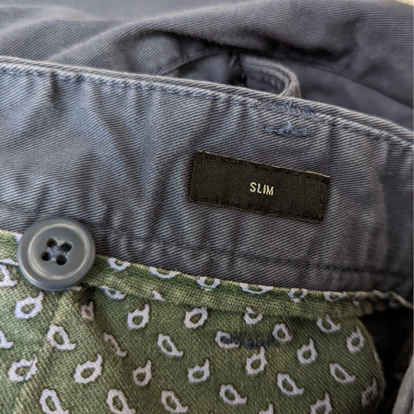 Bonobos Men's Slim Fit Stretch Washed Chinos Steely Blue 38x32 (Meas. 38x31.5) - Picture 5 of 6